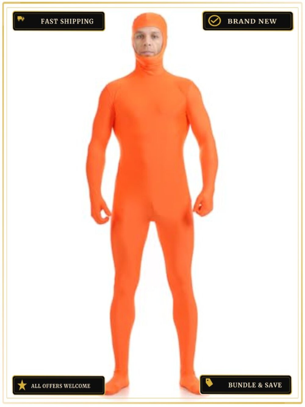 Spandex Open Face Bodysuit Adult Stretchy Zentai Cosplay Costume